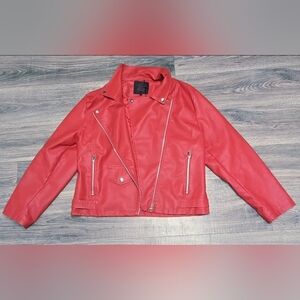 Olivia Miller Bold Red Leather Jacket